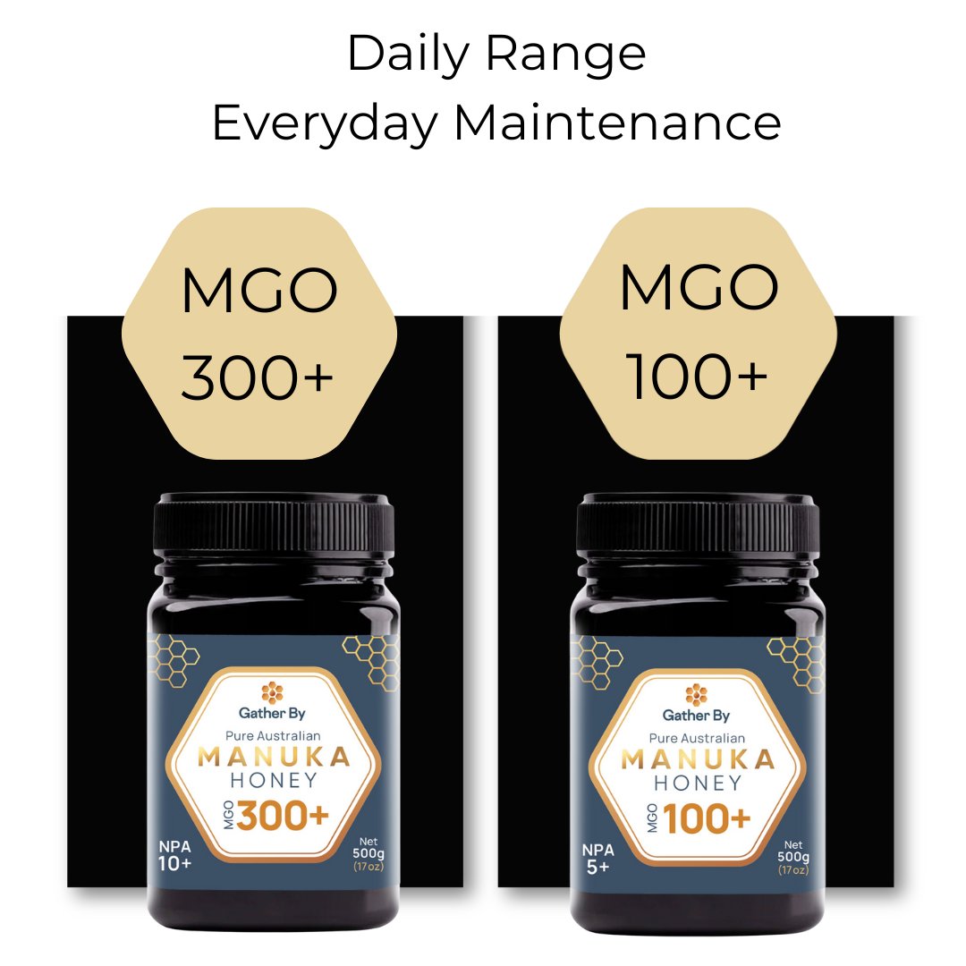 2 jars of gather by manuka honey mgo 250 plus and mgo 100 plus