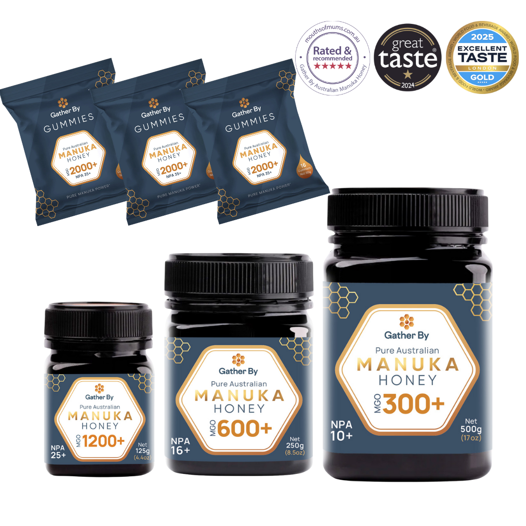 Manuka Honey Spring and Winter Wellness Pack: MGO1200+ | MGO600+ | MGO300+ | MGO2000+ Gummies