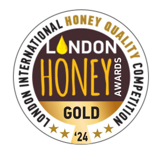 picture of gold award from the london international honey awards